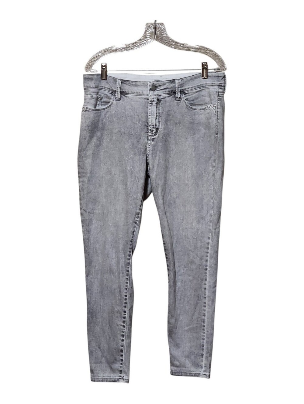 NEW NYDJ Lift & Tuck Stretch Skinny Ankle Jeans Gray Size 10